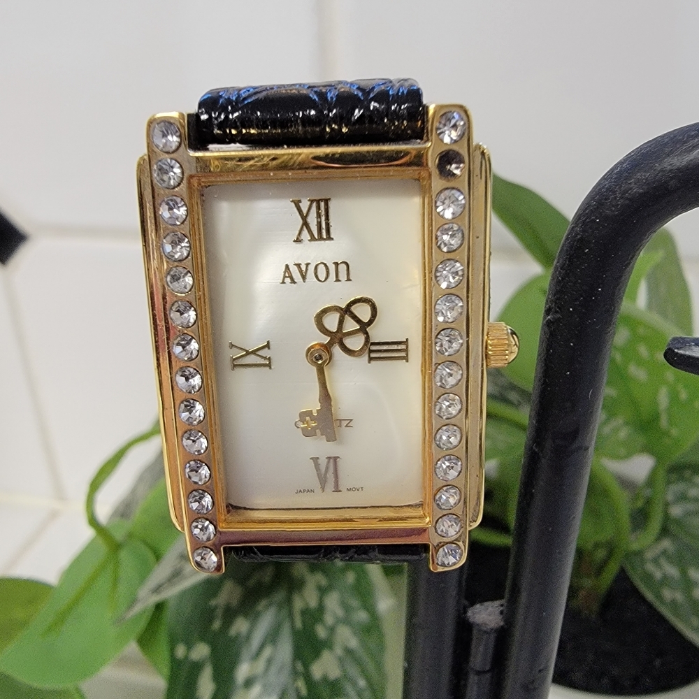 Avon Watch With Rhinestones